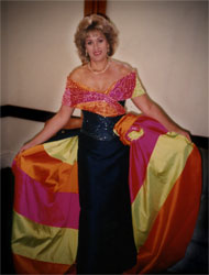 Kiri Te Kanawa wearing her Tim Allan Expo dress